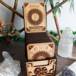 Coffret de Runes en Bois