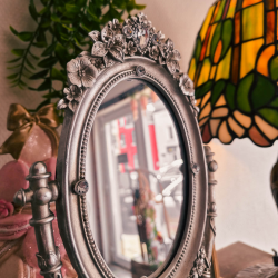 Miroir de Table Baroque Argent – Élégance Classique