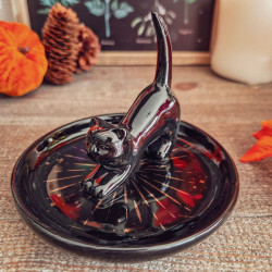 Coupelle à Bijoux Chat Noir – Gardien des Trésors