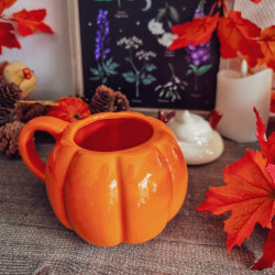 Mug Citrouille « Pumpkin Cream » avec Couvercle – La Pause Gourmande