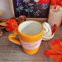 Mug avec Couvercle « Fresh Brewed Pumpkin Spice Latte » – L'Incontournable de l'Automne