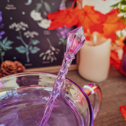 Mug Chaudron Double Paroi en Verre Violet avec Cuillère – Candy Cauldron