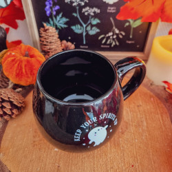 Mug « Keep Your Spirits Up » – Fantôme Arrondi