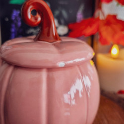 Mug Citrouille Rose avec Couvercle – Défaut Esthétique