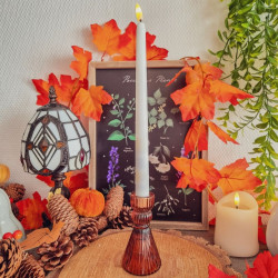 Bougeoir Verre Marron