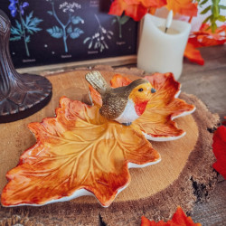 Coupelle décorative - Country Living « Robin on a Leaf »