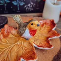 Coupelle décorative - Country Living « Robin on a Leaf »