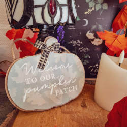 Décoration murale Country Living " Welcome to Our Pumpkin Patch "