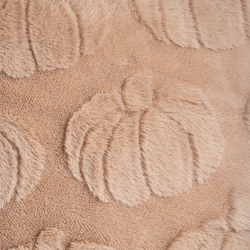 Housse de coussin citrouille en relief – Beige, 45 × 45 cm