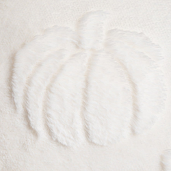 Housse de coussin  citrouille en relief – Blanc, 45 × 45 cm