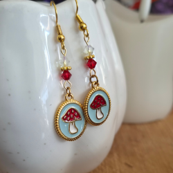Boucles d’oreilles « Champignons enchantés »