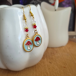 Boucles d’oreilles « Champignons enchantés »