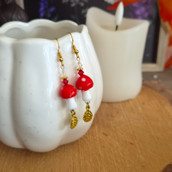 Boucles d’oreilles « Champignons des sous-bois »